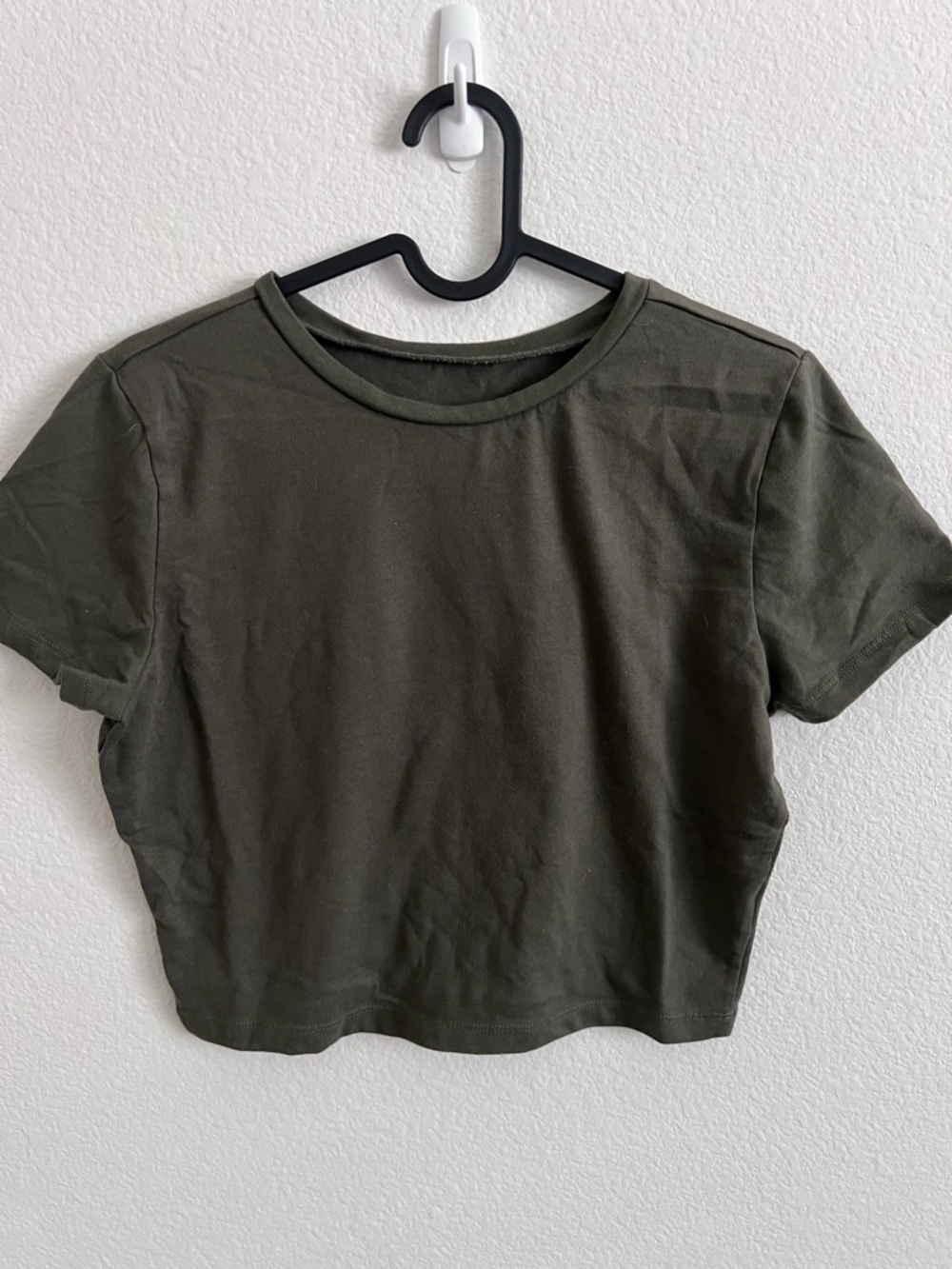 wild fable Olive Green Cropped Crewneck Tee